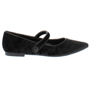 Marina Galanti Scarpe Donna Horsebit Velvet Ballet Flat MG W24A030 Black