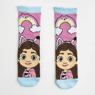 Pack de 3 calcetines infantiles diseño gabby's dollhouse