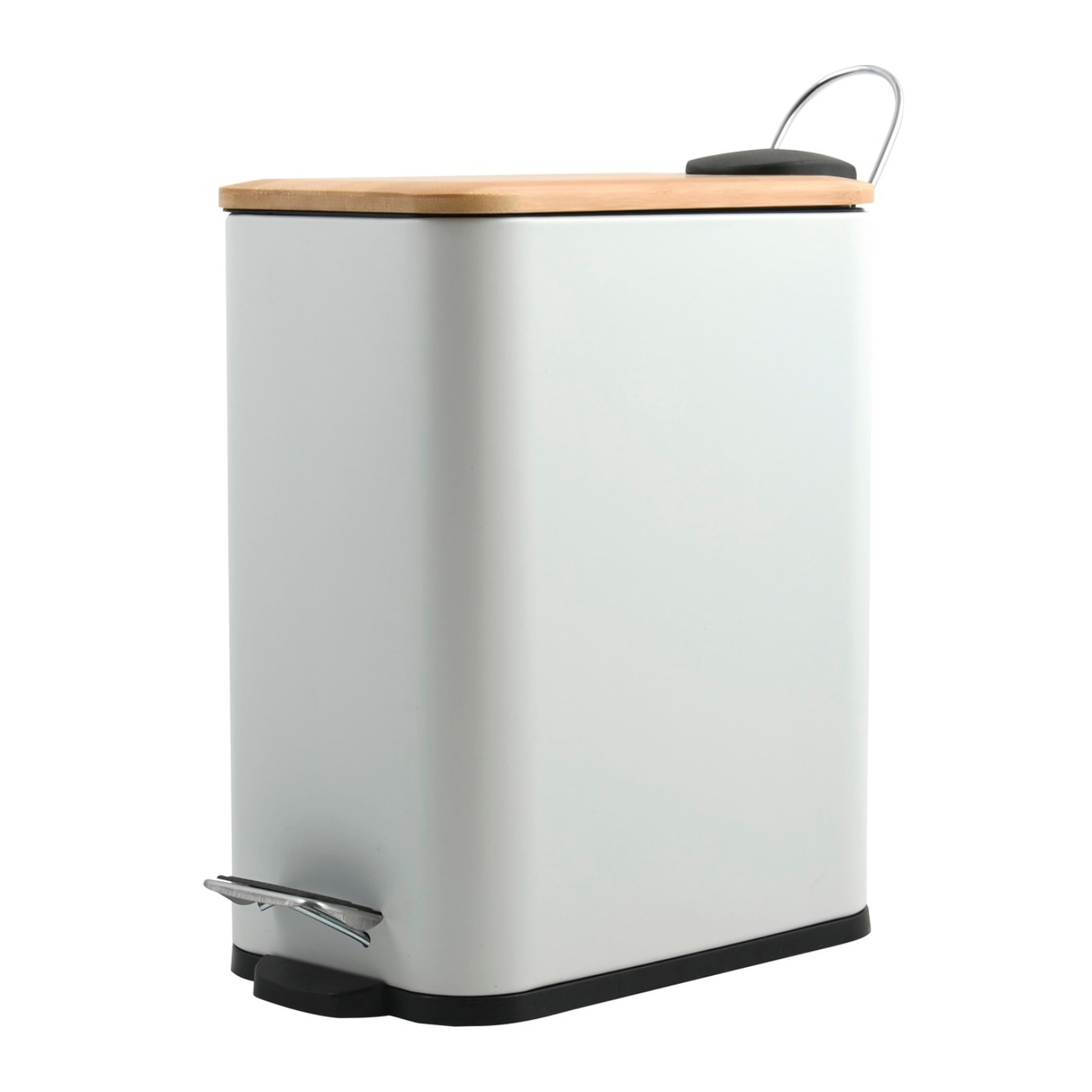 Cubo de basura con pedal ERIK de 5L en color Blanco - 14x28x29cm