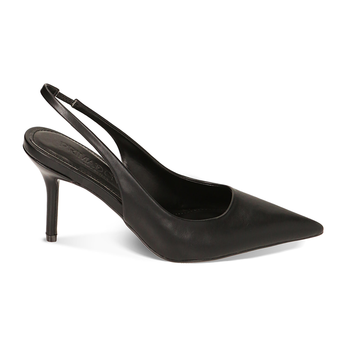 Slingback negra tacòn 8,4 cm