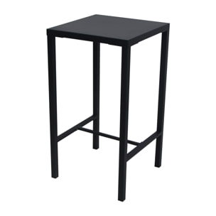 Tavolo da snack, Utility 60X60XH110 ,nero,ideale per bar,ristoranti, outdoor