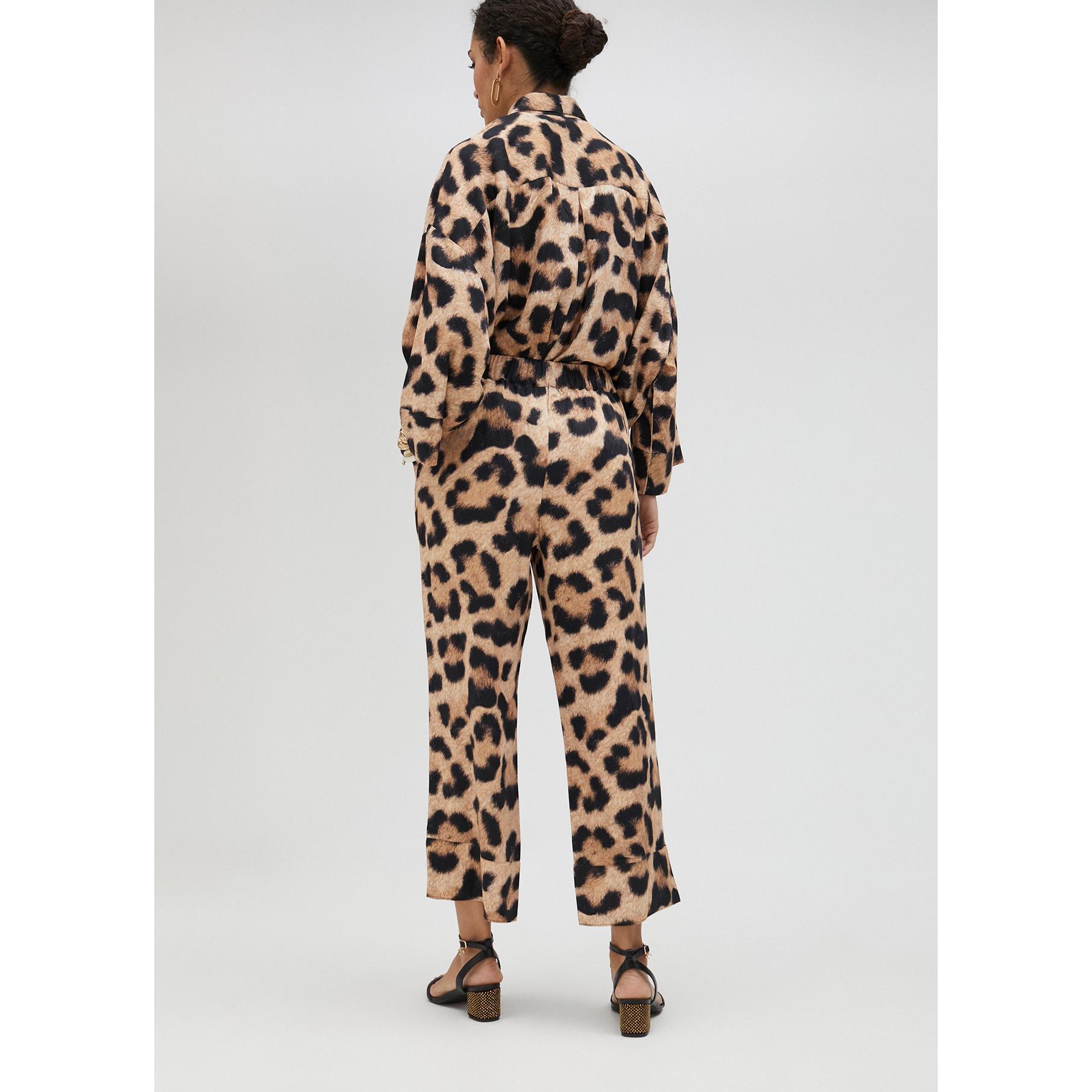 Pantaloni stampa animalier palazzo