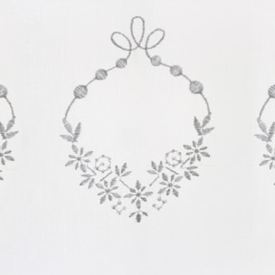 Voilage orné de broderies - Gris