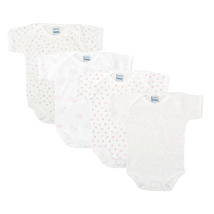 Pack 4 Body Basico Manga Corta