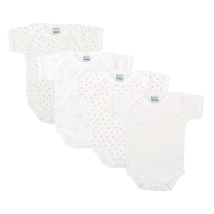 Pack 4 Body Basico Manga Corta