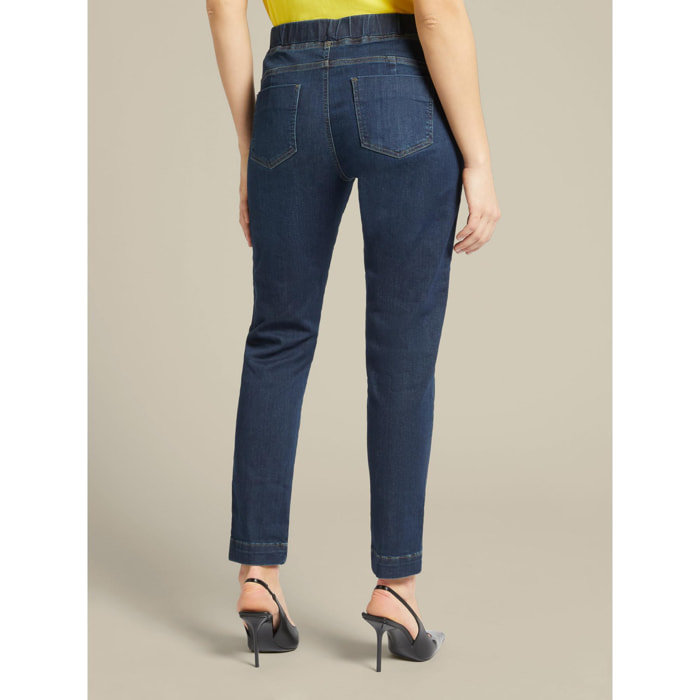 Elena Mirò - Jeggings dark blu in denim ecosostenibile - Blu