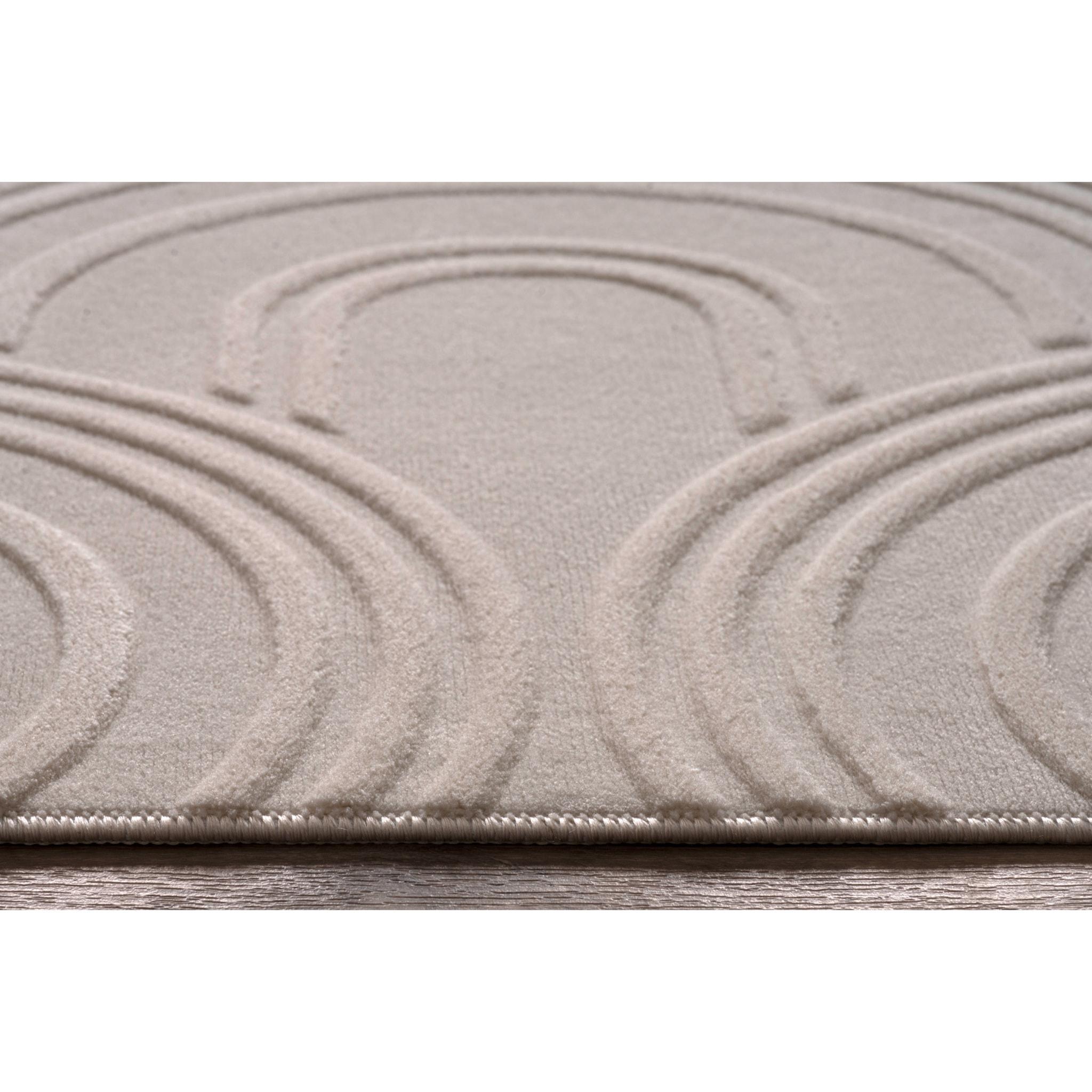 Tapis Oppo 1017 crème 200x290cm - Motif en relief - Lavable en machine