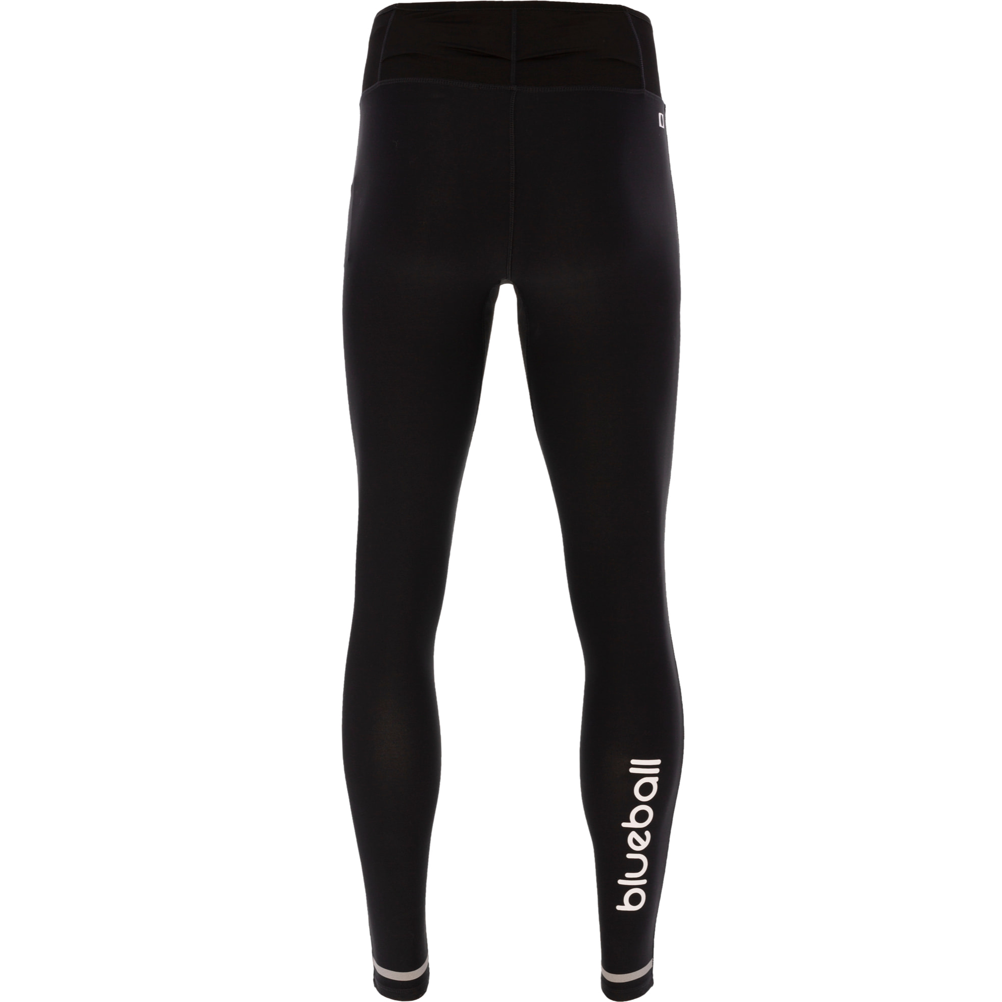 PANTALONI A COMPRESSIONE LUNGHI DA CORSA BLUEBALL DA UOMO IN NERO.