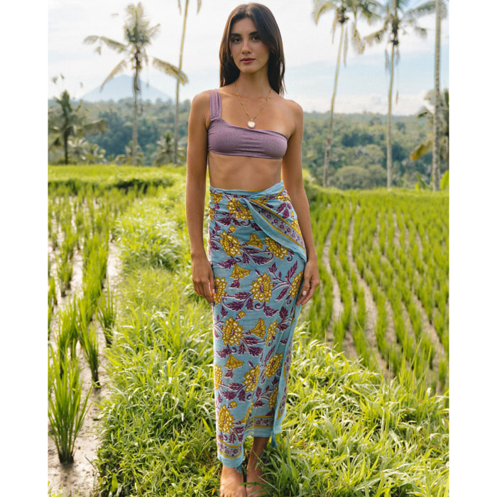 Pareo Multiposición con Estampado Floral