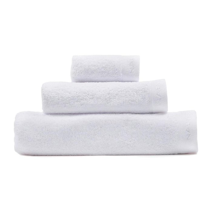Juego de 3 toallas CASUAL blanco 30x50+50x100+70x140 cm - 100% algodón -