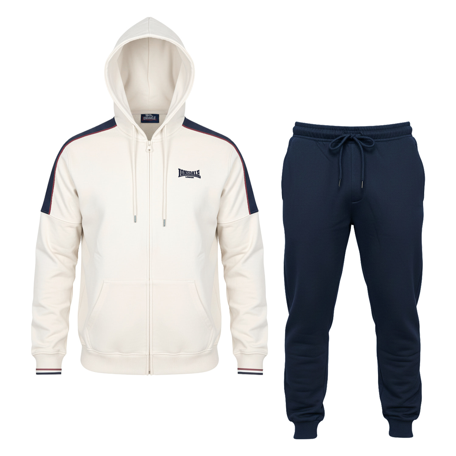 Tuta Uomo LONSDALE Cotone Felpato Zip Cappuccio