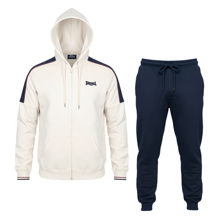 Tuta Uomo LONSDALE Cotone Felpato Zip Cappuccio