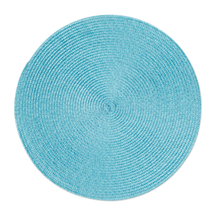 Set de 6 sets de table ronds Excelsa – Round, Polypropylène Bleu Clair