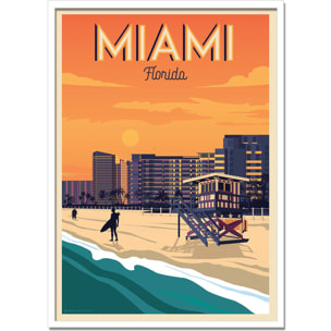 Affiche - Miami - Olahoop Travel Posters