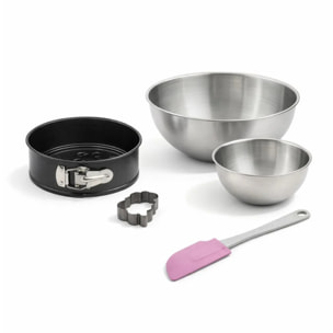 Set de 4 ustensiles de pâtisserie moule à manqué emporte-pièce ourson et spatule de cuisine Zenker Haribo