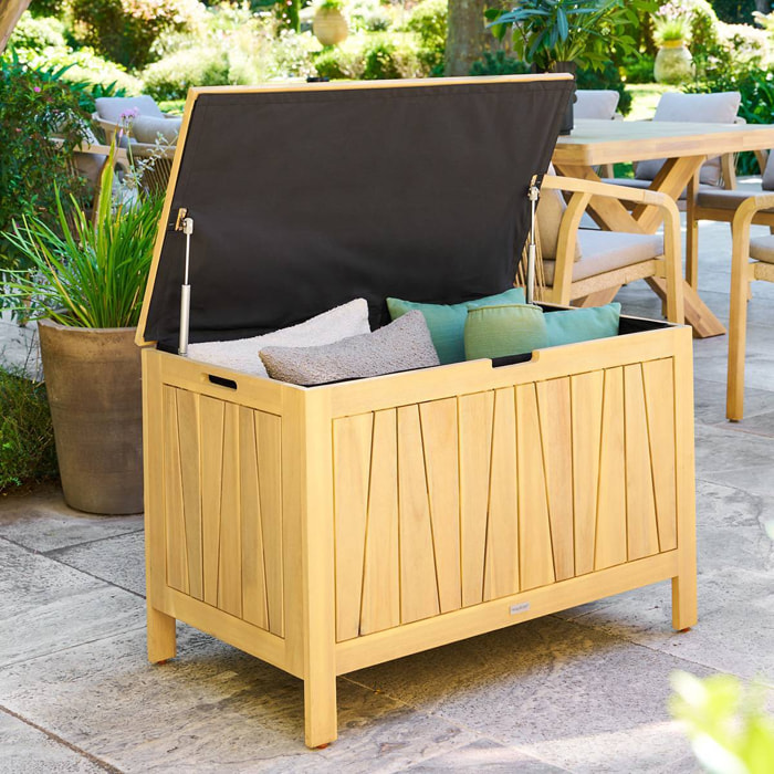 Coffre de rangement 165L Lodgia beige acacia