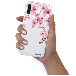 Coque Samsung Galaxy A50 360 intégrale transparente Cerisier Tendance Evetane.