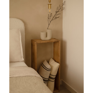 Mueble auxiliar de madera maciza en tono roble oscuro Alto: 38 Largo: 80 Ancho: 20