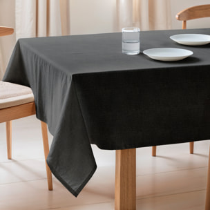 Nappe jacquard unie antitache Indra Black