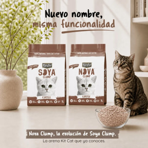 Pack 6 Kit Cat Arena Eco Nova - Coffee 7 L Arena para gatos