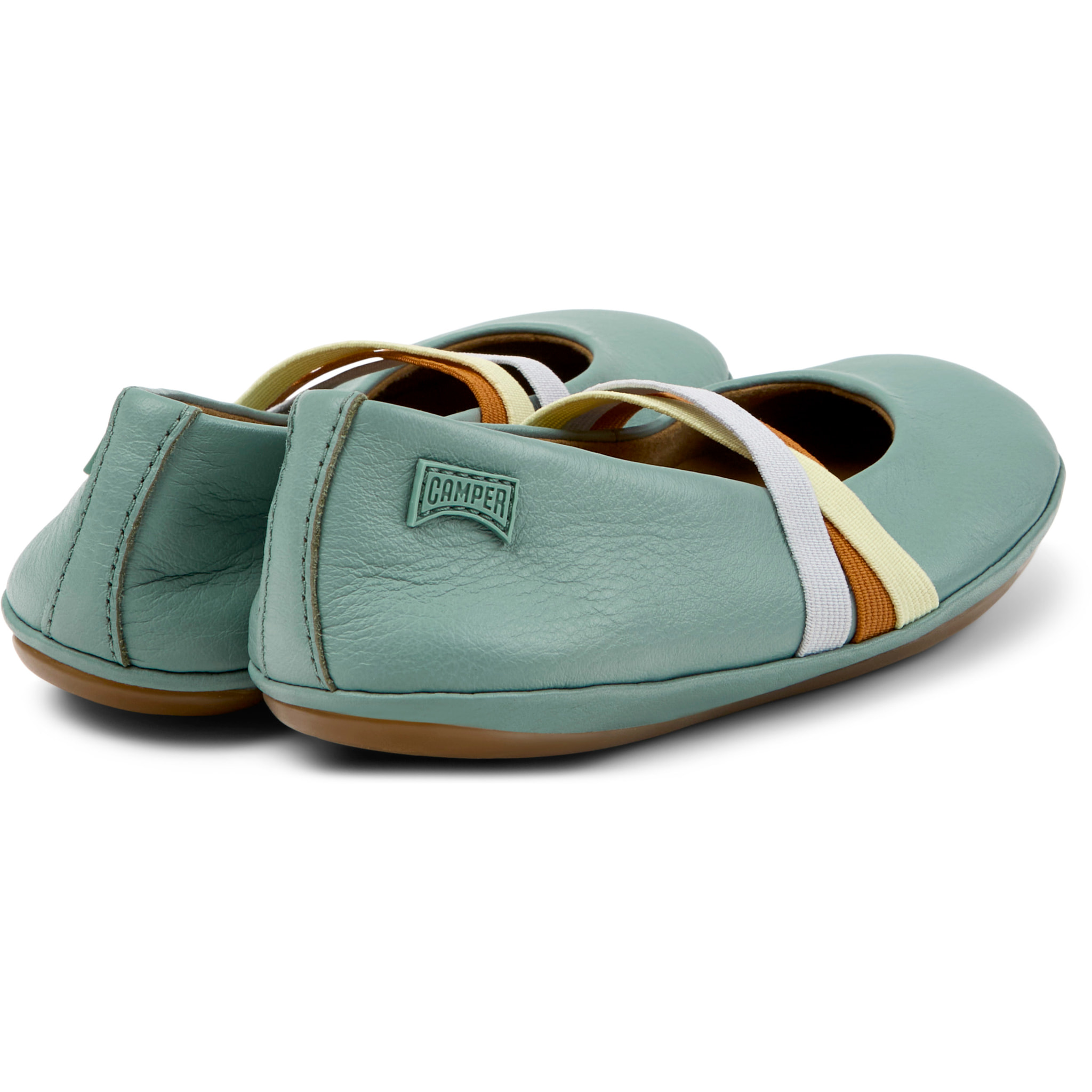 Bailarinas - CAMPER Right Twins - Verde - Cuero liso