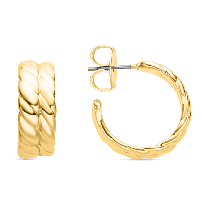 Pendientes de 19,5mm de diámetro acabado oro 18K