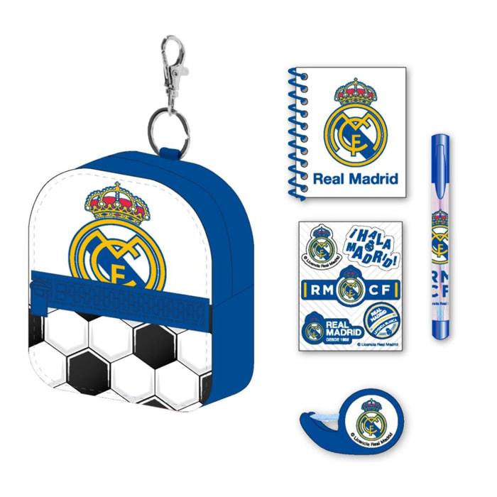 Set de papelería minimochila real madrid