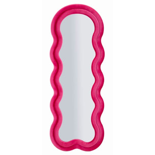 SPECCHIO DA MURO MIKI VELLUTO FUXIA CM 60X4X160 (MISURA SPECCHIO CM 39X135)