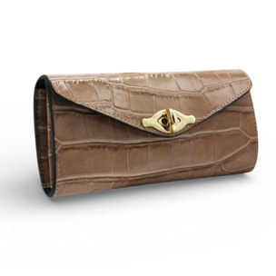 Cartera Cheval Firenze Marlon Croc Taupe