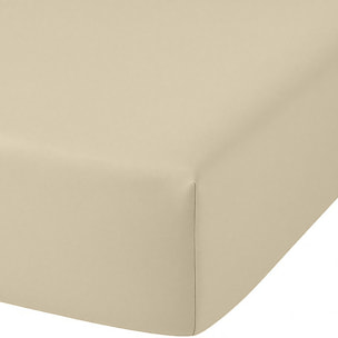 Drap housse - bonnet:25cm marron clair
