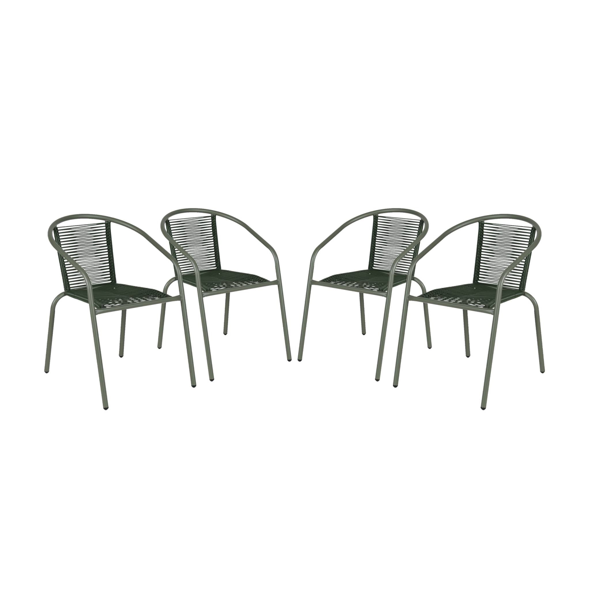 Fauteuil de jardin acier et résine (lot de 4) TONALA