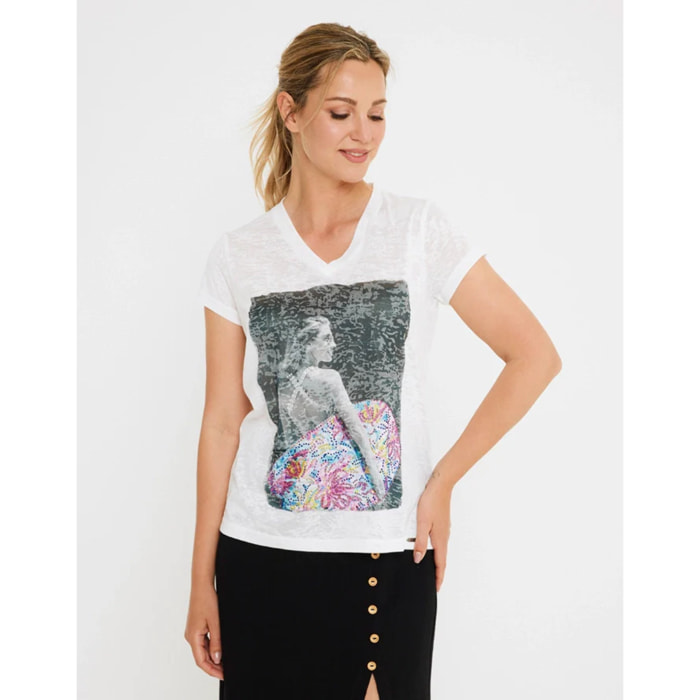 Camiseta Manga Corta Blanco - Gabeira