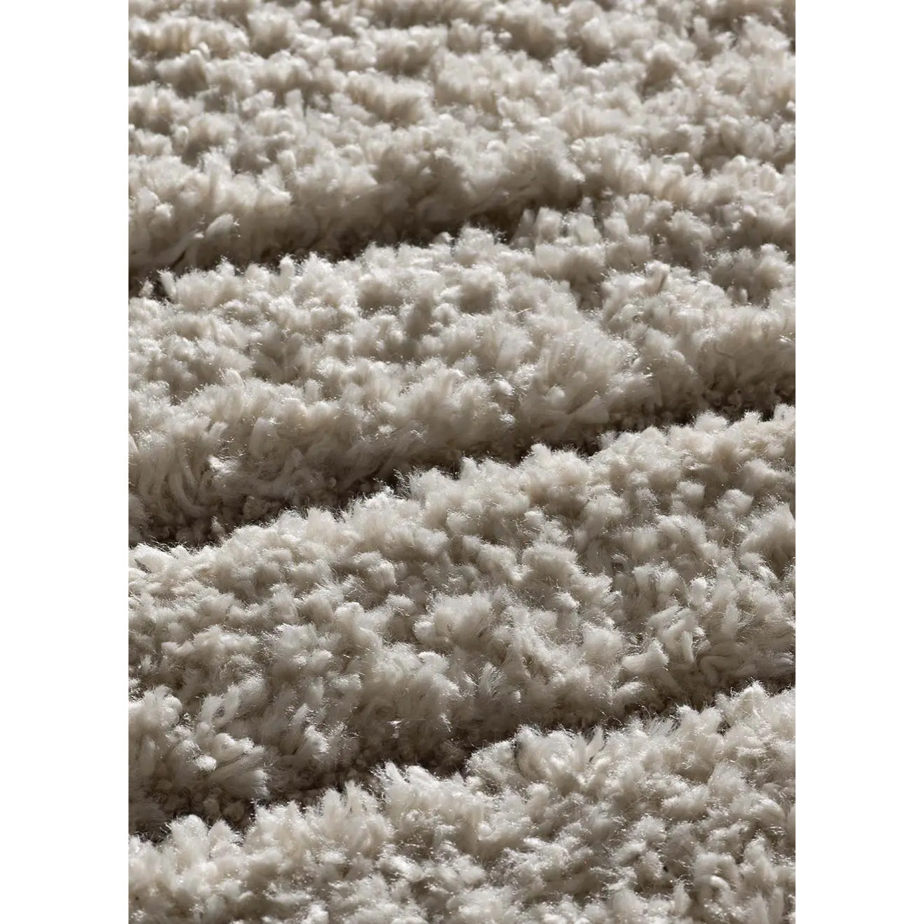 ATESA Alfombra shaggy suave estilo escandinavo crema, varias medidas disponibles