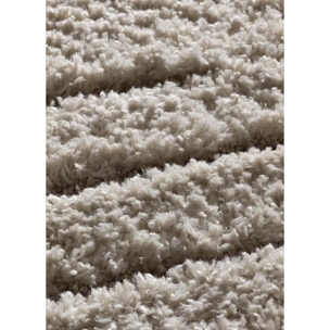 ATESA Alfombra shaggy suave estilo escandinavo crema, varias medidas disponibles