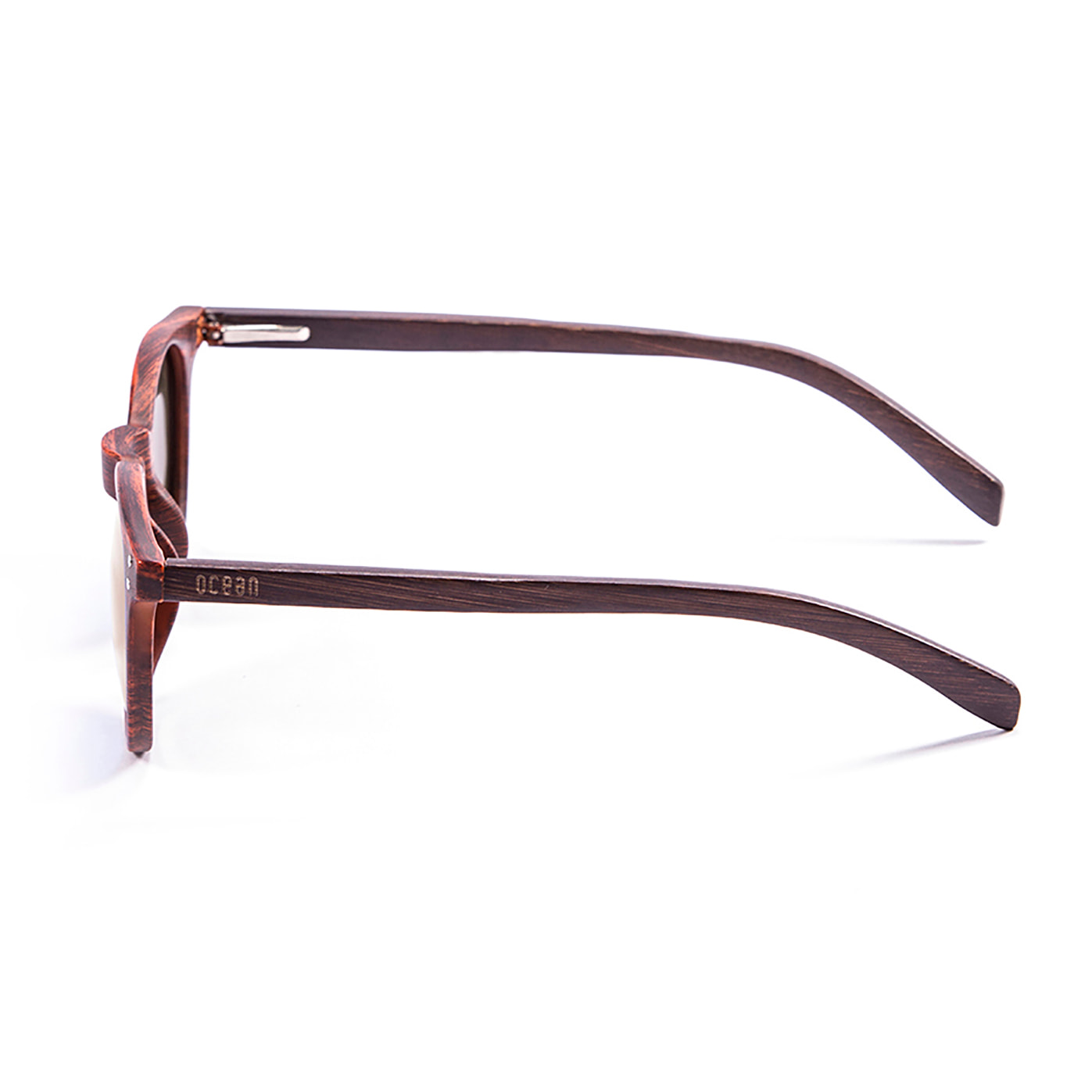 Gafas de sol OCEAN LIZARD WOOD - De brazo de bambú marrón con montura marrón / Ahumada