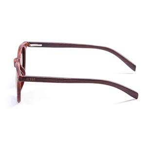Gafas de sol OCEAN LIZARD WOOD - De brazo de bambú marrón con montura marrón / Ahumada