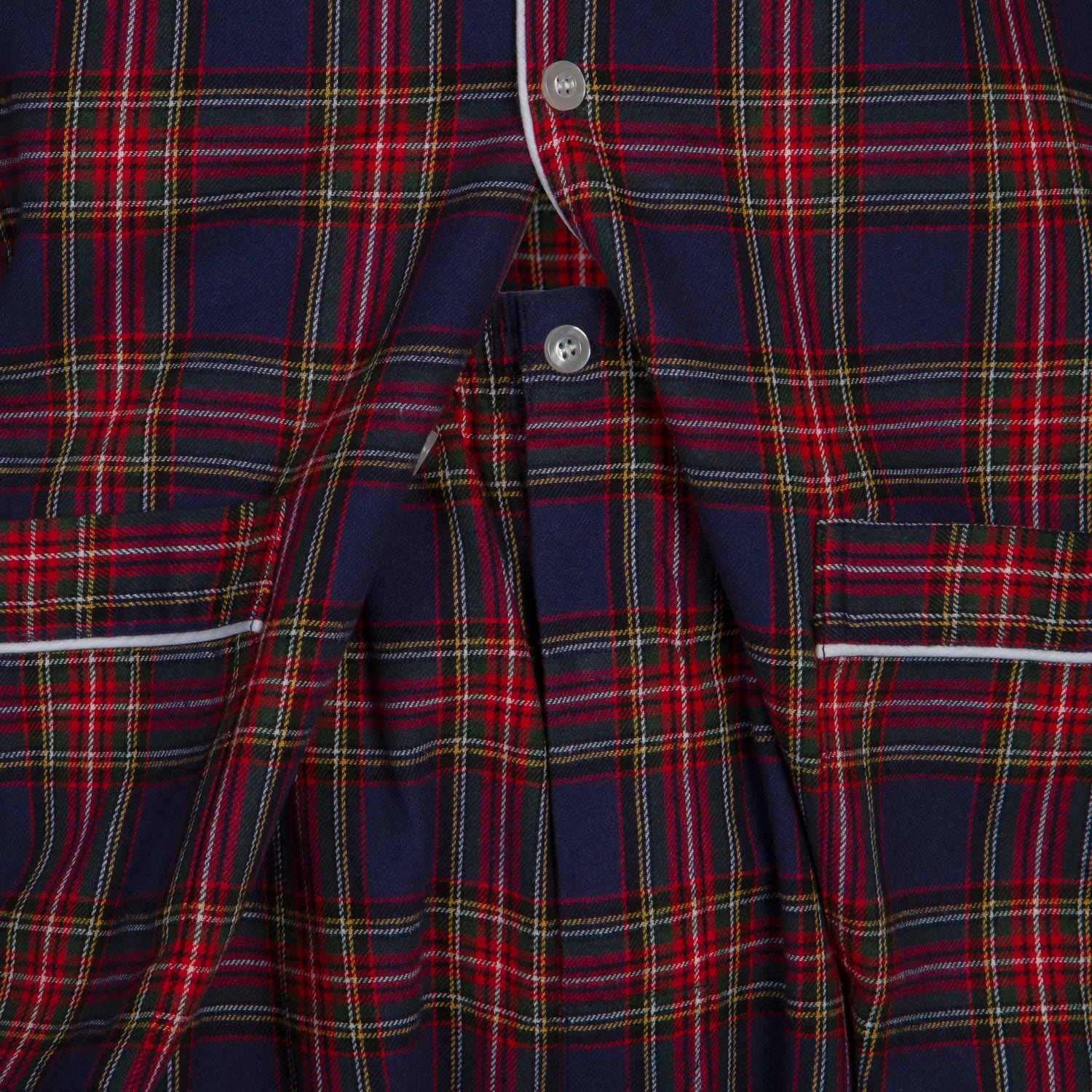 PIGIAMA UOMO in flanella scozzese blu,rosso e verde