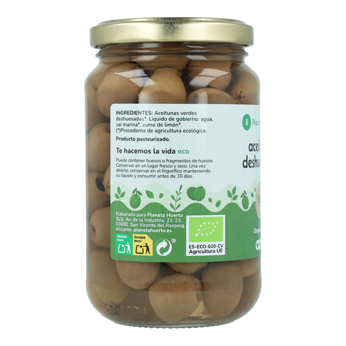 Aceitunas deshuesadas Eco Planeta Huerto 335 gr