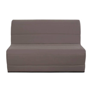 Banquette convertible Melissa, matelas Simmons, 140 x 190 cm, taupe