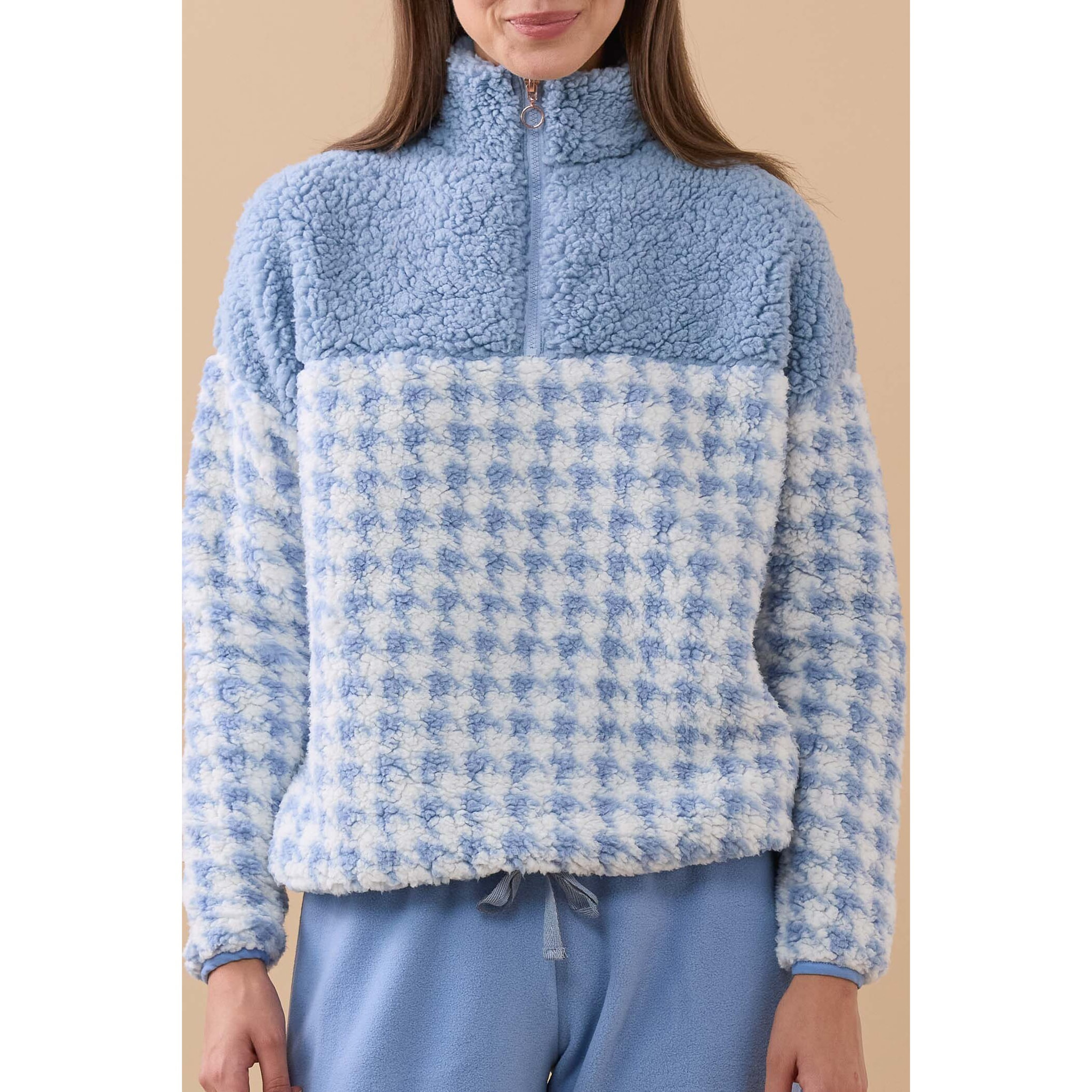 Pigiama donna pullina in eco pelliccia con zip Noidinotte