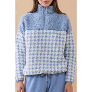 Pigiama donna pullina in eco pelliccia con zip Noidinotte