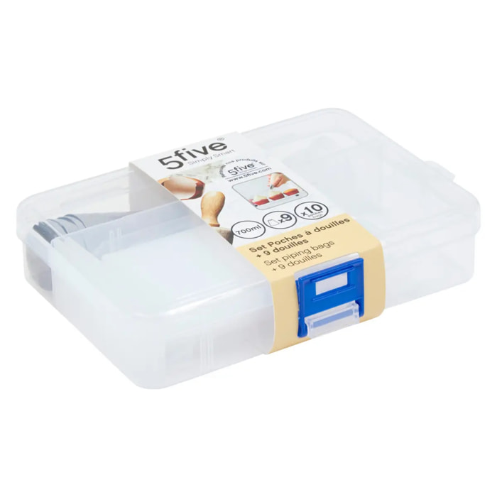 Lot de 30 poches à douille triangulaire transparent