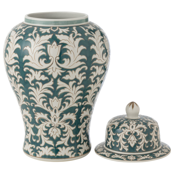 J-Line vase Victoria Amphore - porcelaine - vert/blanc