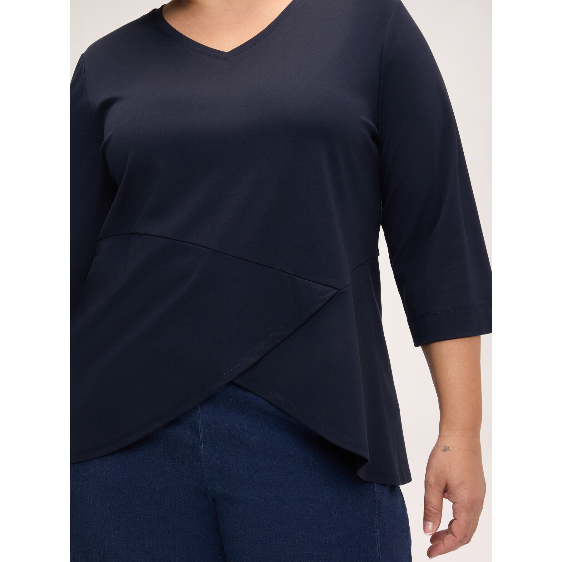 Fiorella Rubino - Camiseta de punto con detalle cruzado - Azul