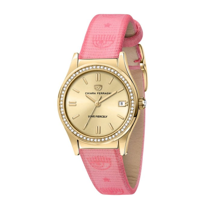 Reloj Chiara Ferragni R1951102501 Mujer Analogico Cuarzo con Correa de Piel sintetica