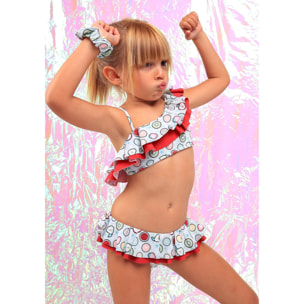 Bikini de Niña Con Estampado de Frutas