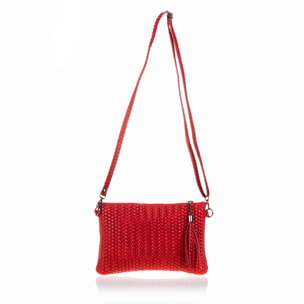 Oleggio Borsa a tracolla Donna.Pelle autentica Camoscio Inciso Spiga