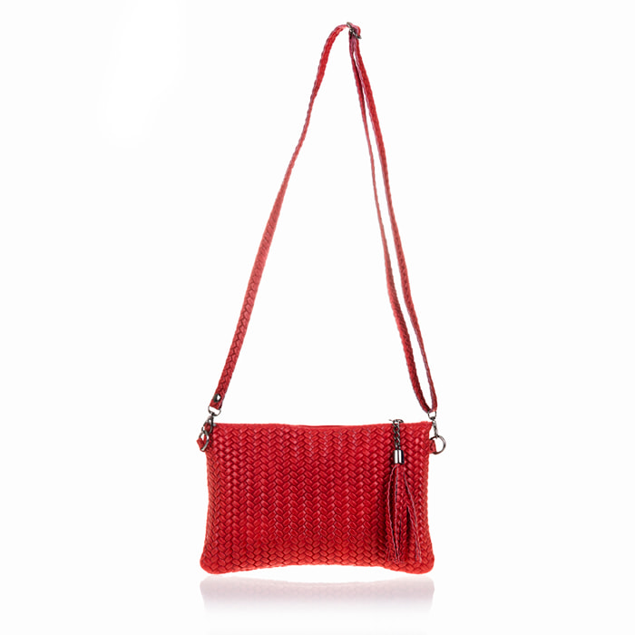 Oleggio Borsa a tracolla Donna.Pelle autentica Camoscio Inciso Spiga