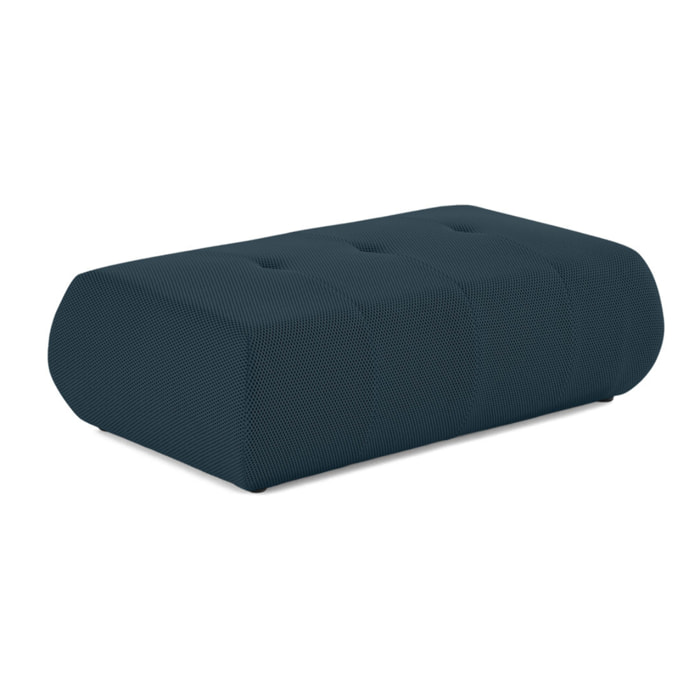 Onyx - pouf d'appoint - en tissu mailles 3D - Bleu canard