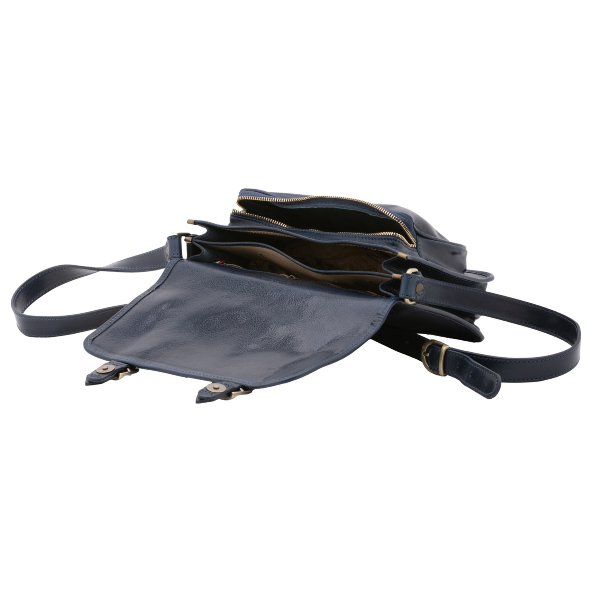 Borsa a tracolla da donna - Modello False - 100% vera pelle - 27.5 x 22.0 x 12.0 cm